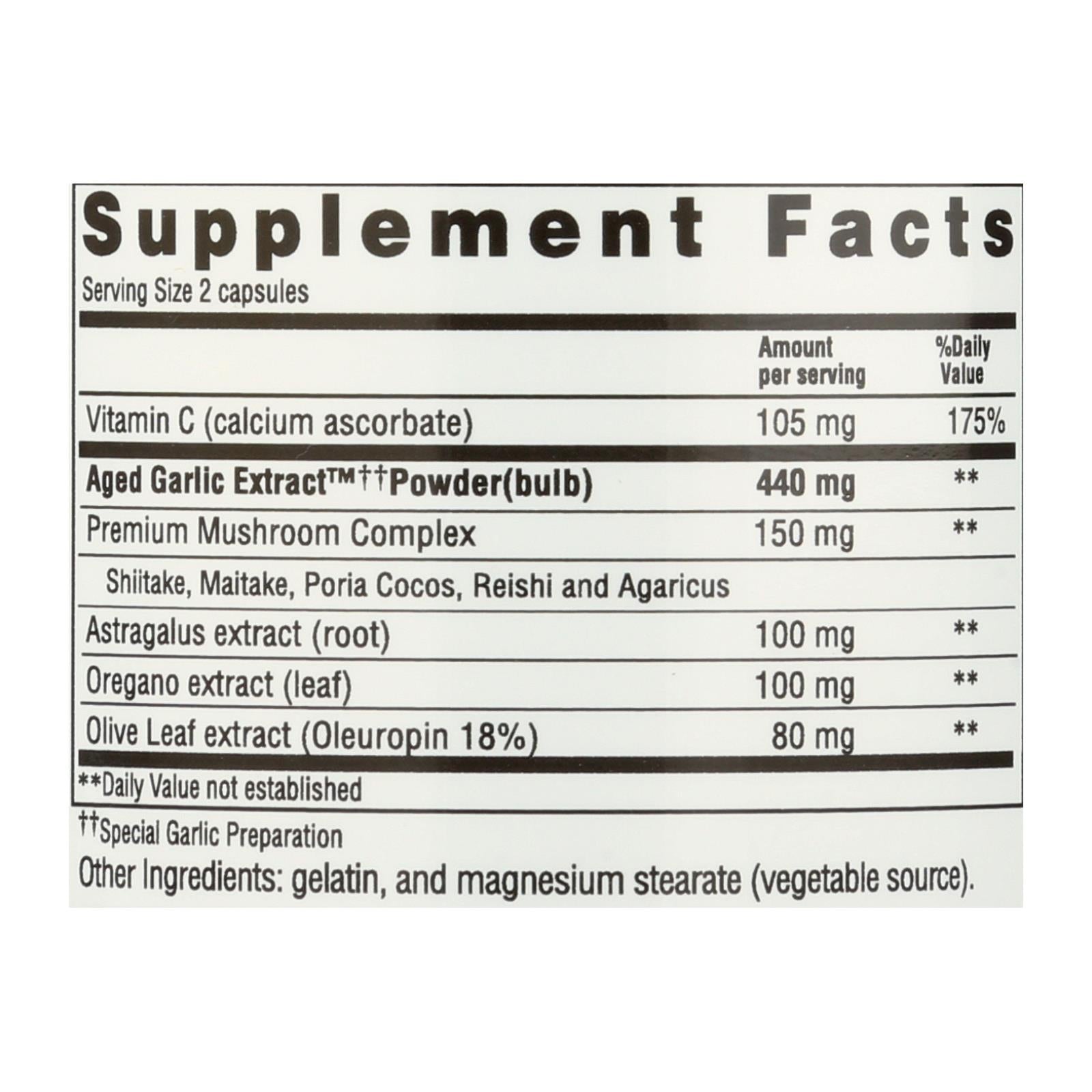 Kyolic Aged Garlic Extract Immune Booster - 100 Capsules