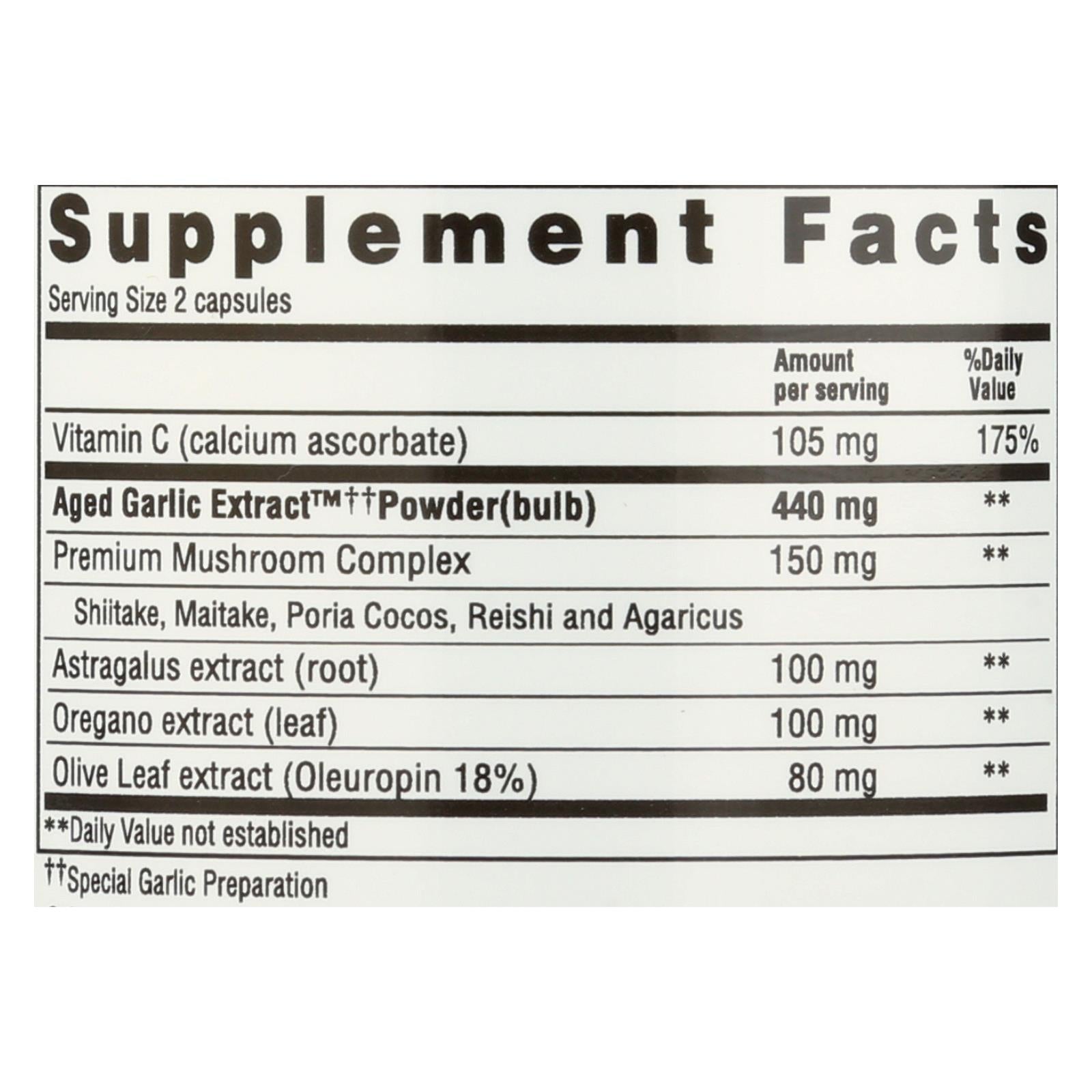 Kyolic Aged Garlic Extract Immune Booster - 100 Capsules