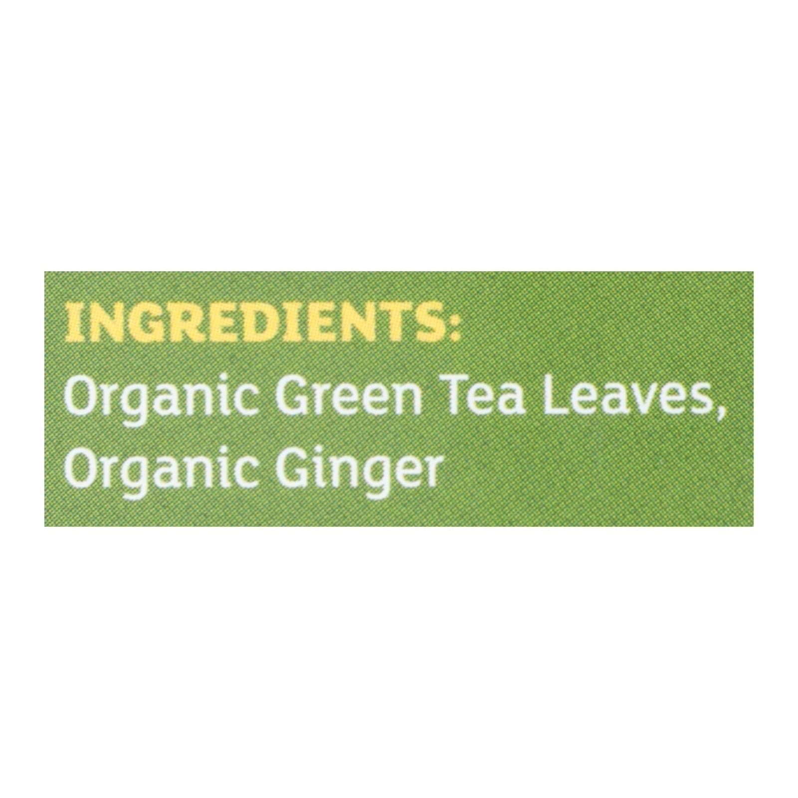 Equal Exchange Organic Green Ginger Tea, 20 Bags, Pack of 6