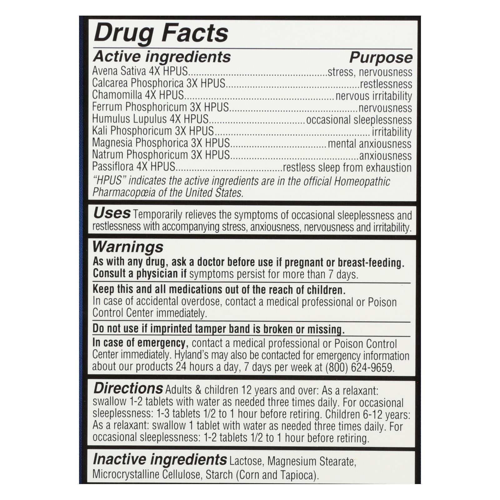 Hyland's Calms Forte Sleep Aid Tablets for Restful Sleep (50 ct)