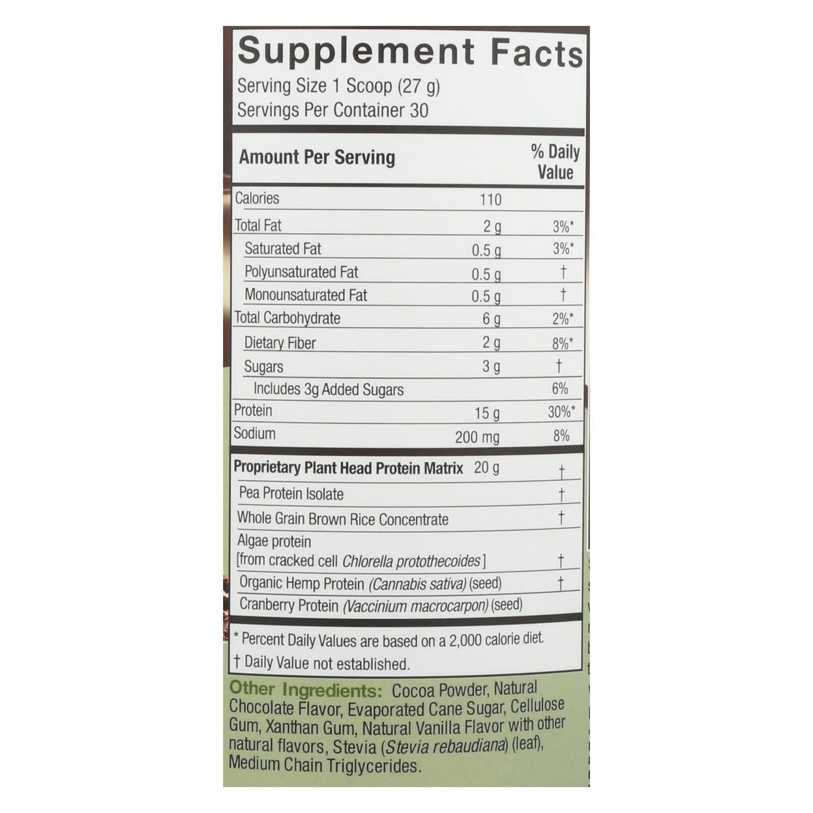 Genceutic Naturals Chocolate Plant-Based Protein (1.7 Lbs)