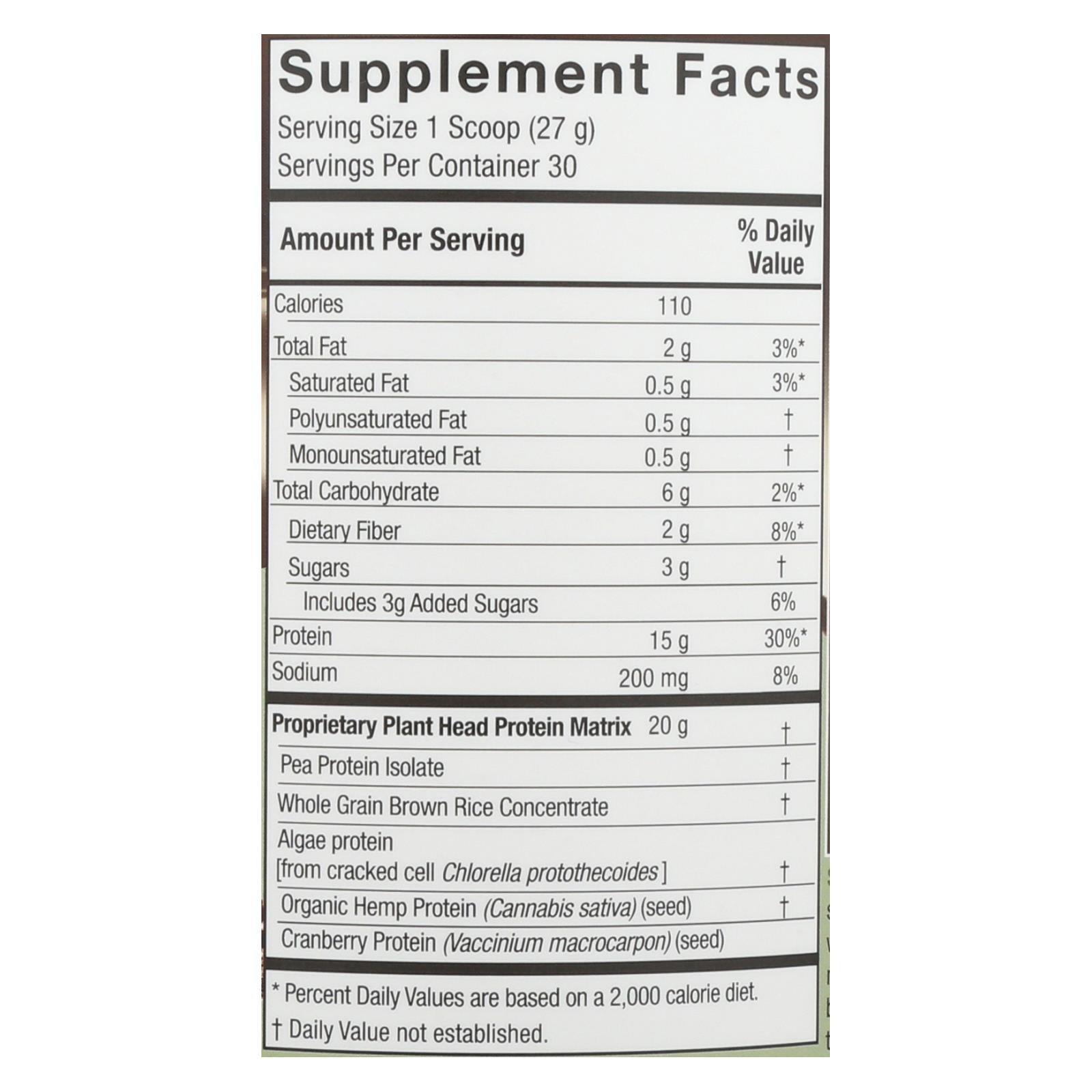 Genceutic Naturals Chocolate Plant-Based Protein (1.7 Lbs)