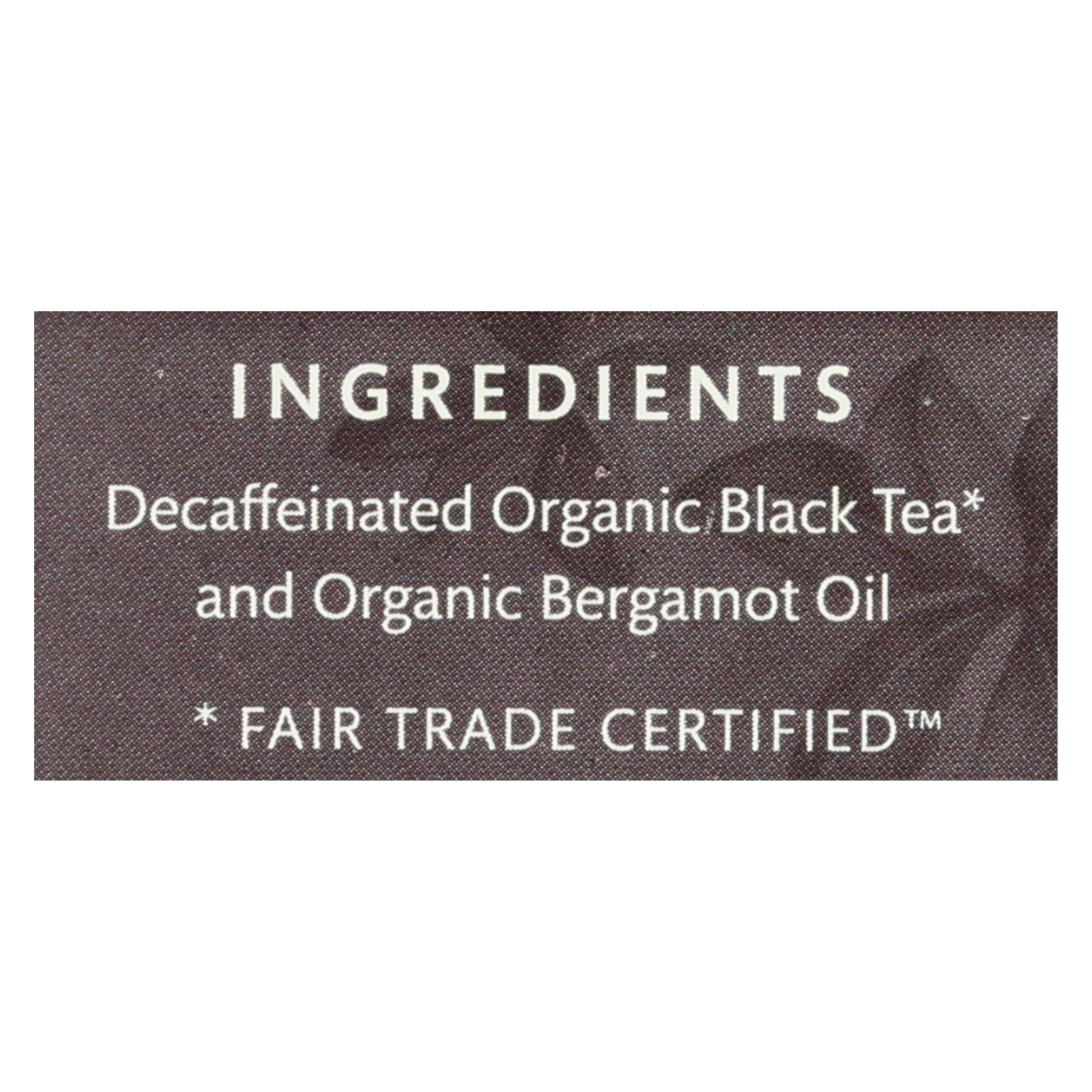 Choice Organic Teas Decaffeinated Earl Grey Tea (Pack of 6 - 16 Bags)
