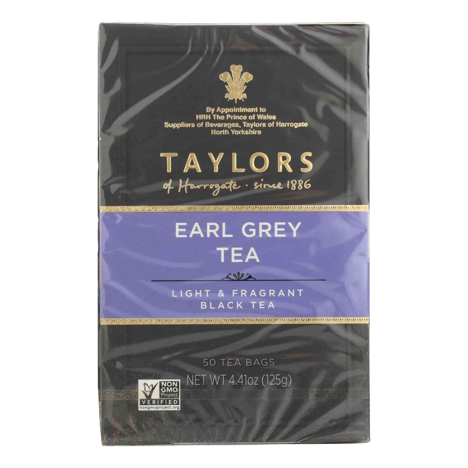Taylors of Harrogate Earl Grey Tea Bags (Pack of 6 - 50 Count)