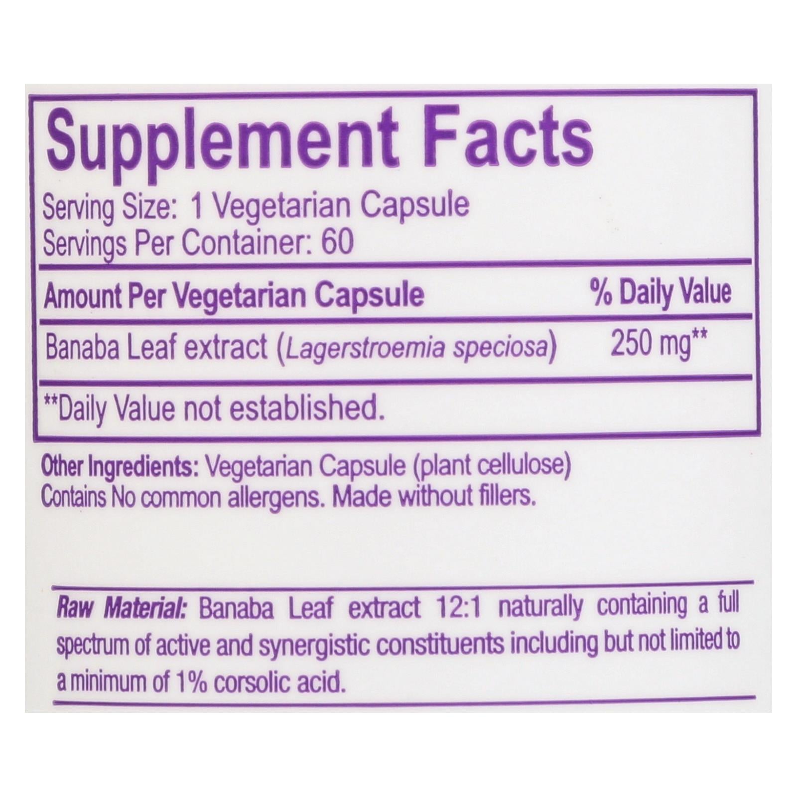 Paradise Herbs Banana Leaf VCaps 60-Count