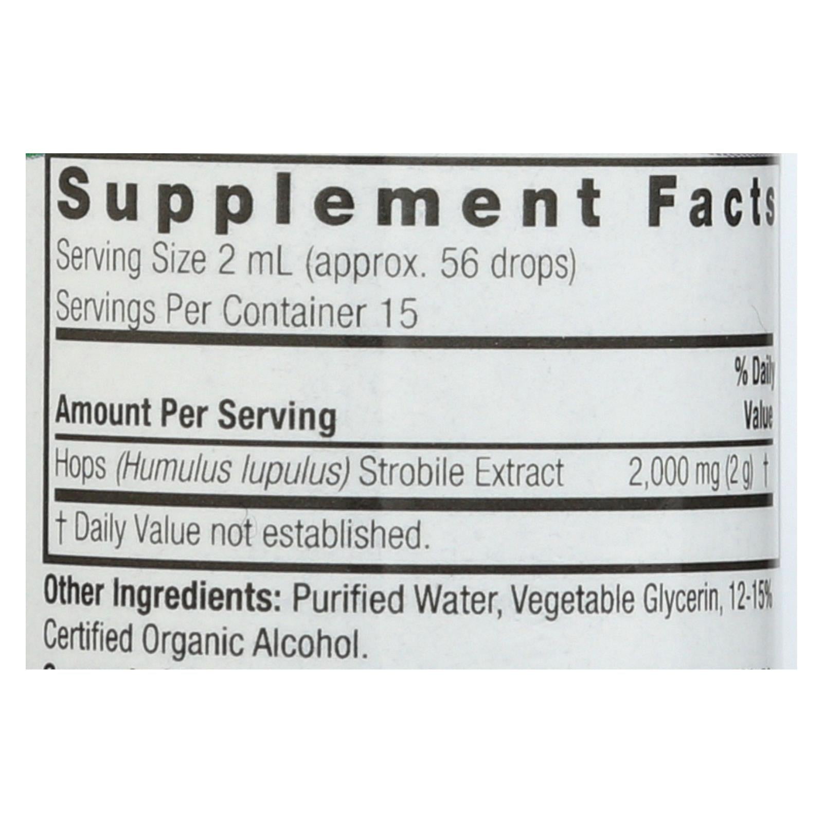 Nature's Answer Hops Strobile Liquid Extract, 1 Fl Oz