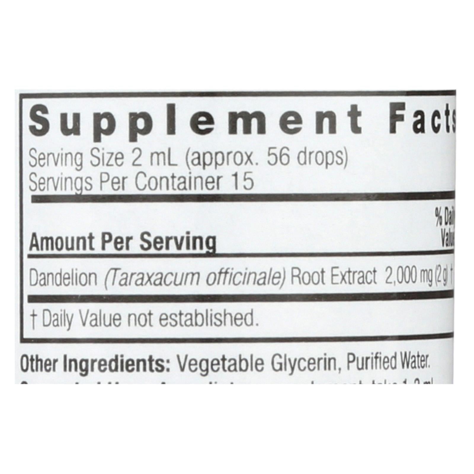 Nature's Answer Dandelion Root Extract | Supports Liver and Digestive Health | 1 Fl Oz.