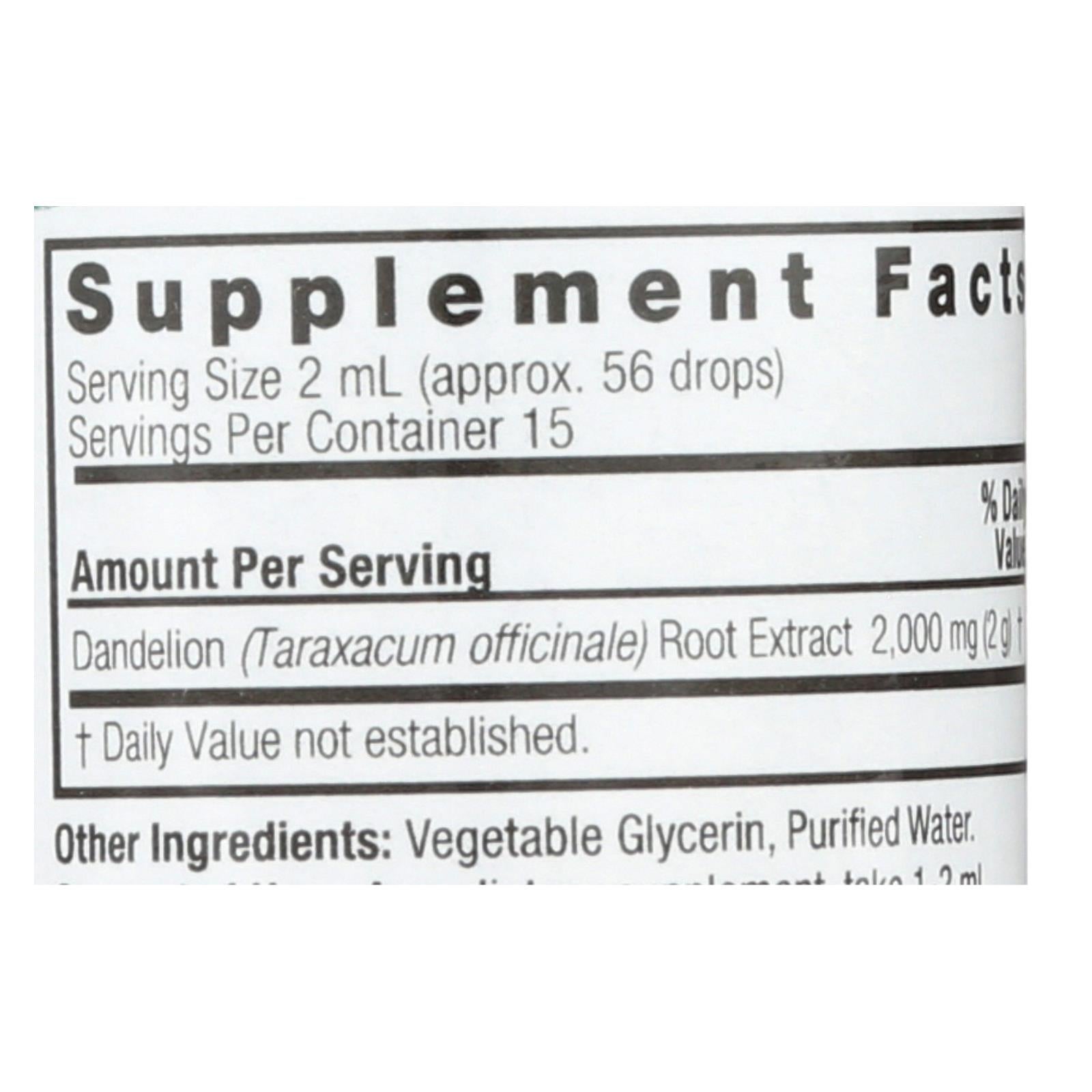 Nature's Answer Dandelion Root Extract | Supports Liver and Digestive Health | 1 Fl Oz.