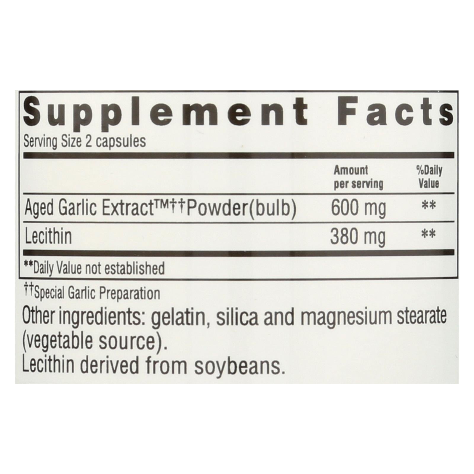 Kyolic Aged Garlic Extract Cholesterol Formula 104, 200 Capsules