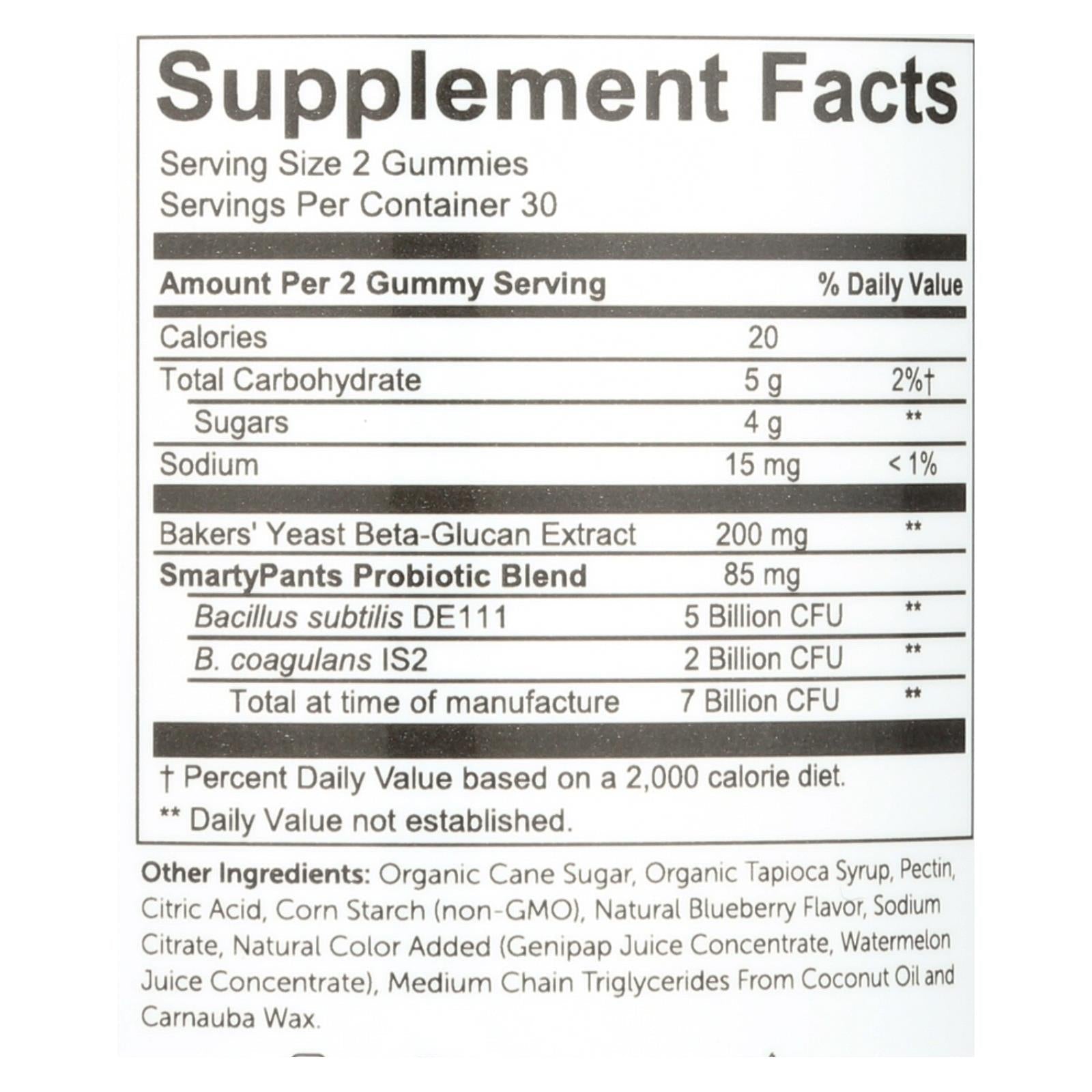 Smartypants Adult Probiotic - Blueberry (Pack of 60)