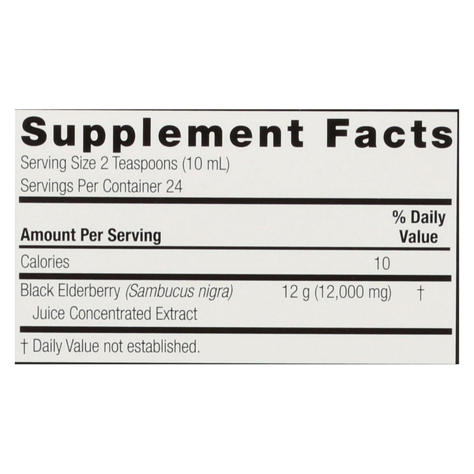 Nature's Answer Sambucus Nigra Black Elderberry Extract, Immune Support, 8 Fl Oz