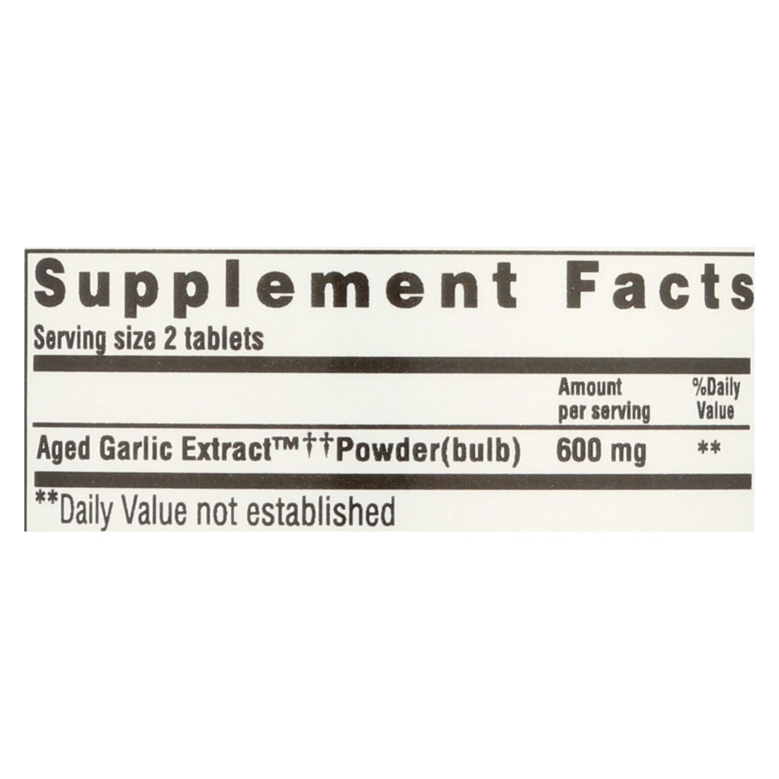 Kyolic Aged Garlic Extract for Heart Health (100 Tablets)