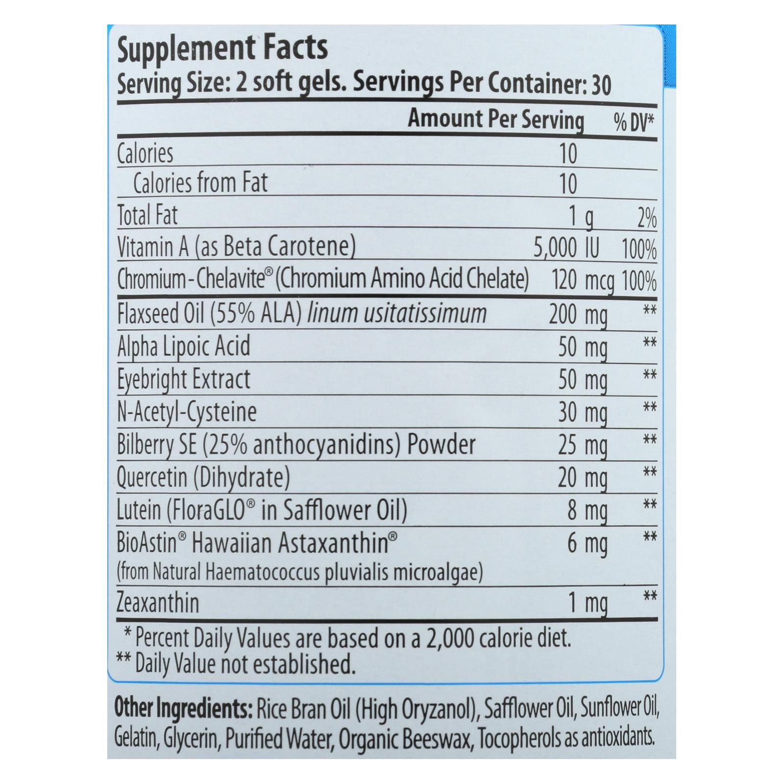 Nutrex Hawaii Eyeastin Vegetarian Softgels (Pack of 60)