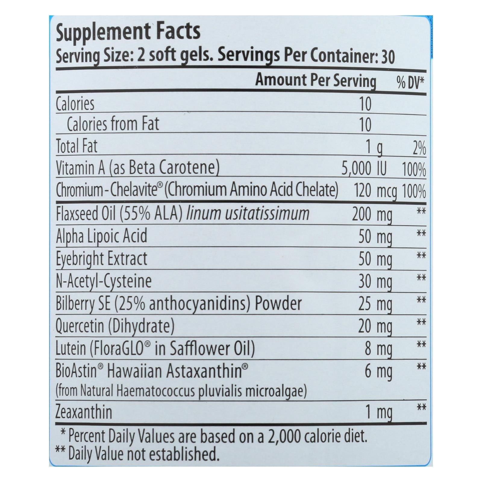 Nutrex Hawaii Eyeastin Vegetarian Softgels (Pack of 60)