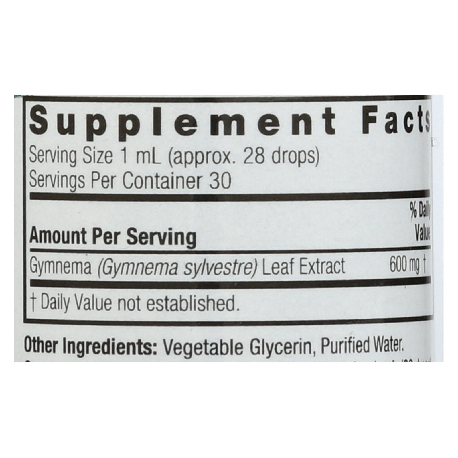 Nature's Answer Gymnema Leaf Extract, Alcohol-Free, 1 Fl Oz