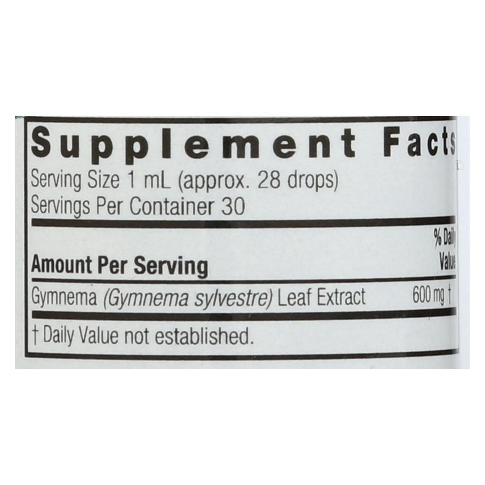 Nature's Answer Gymnema Leaf Extract, Alcohol-Free, 1 Fl Oz
