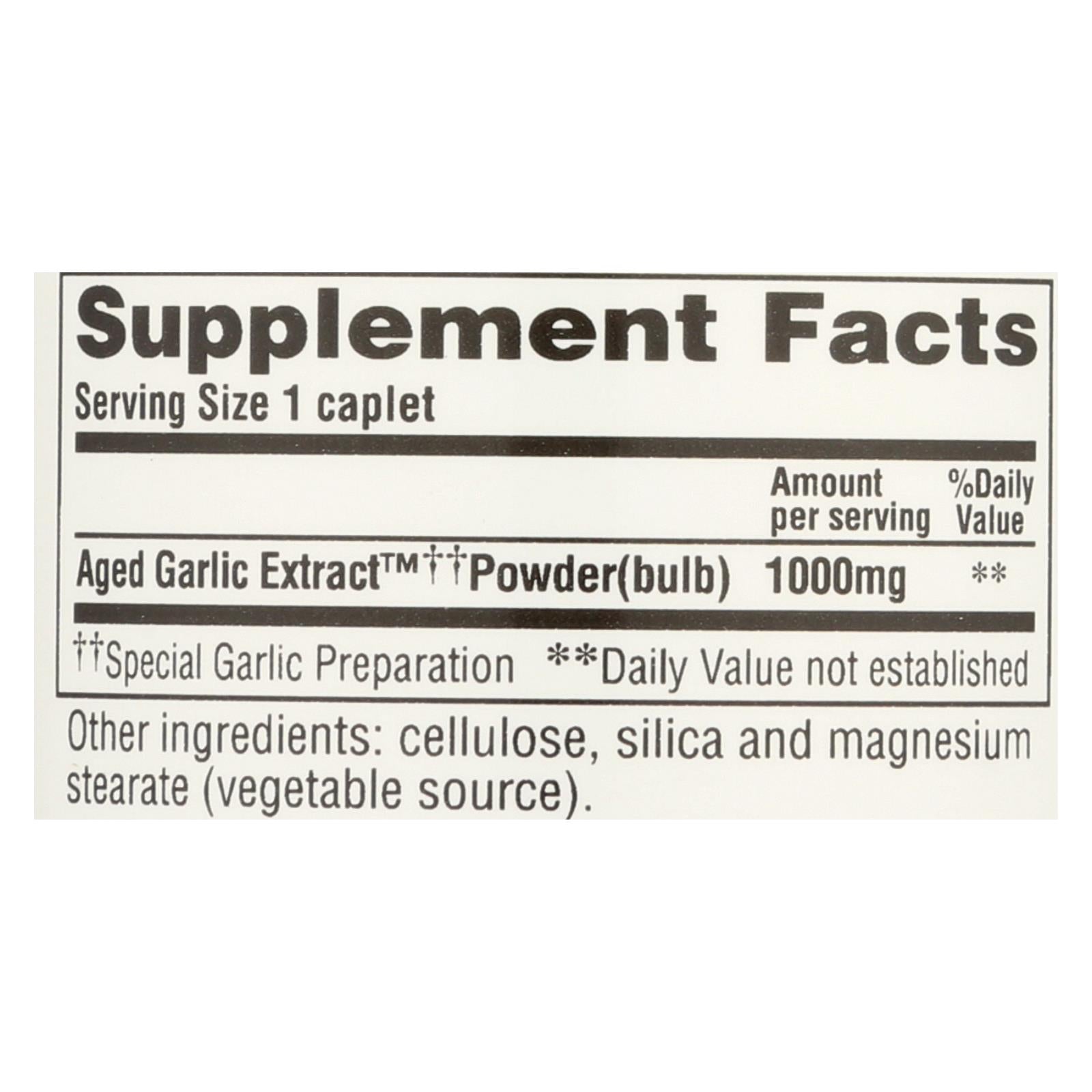 Kyolic Aged Garlic Extract Cardio Health Caplets 30ct 1000mg