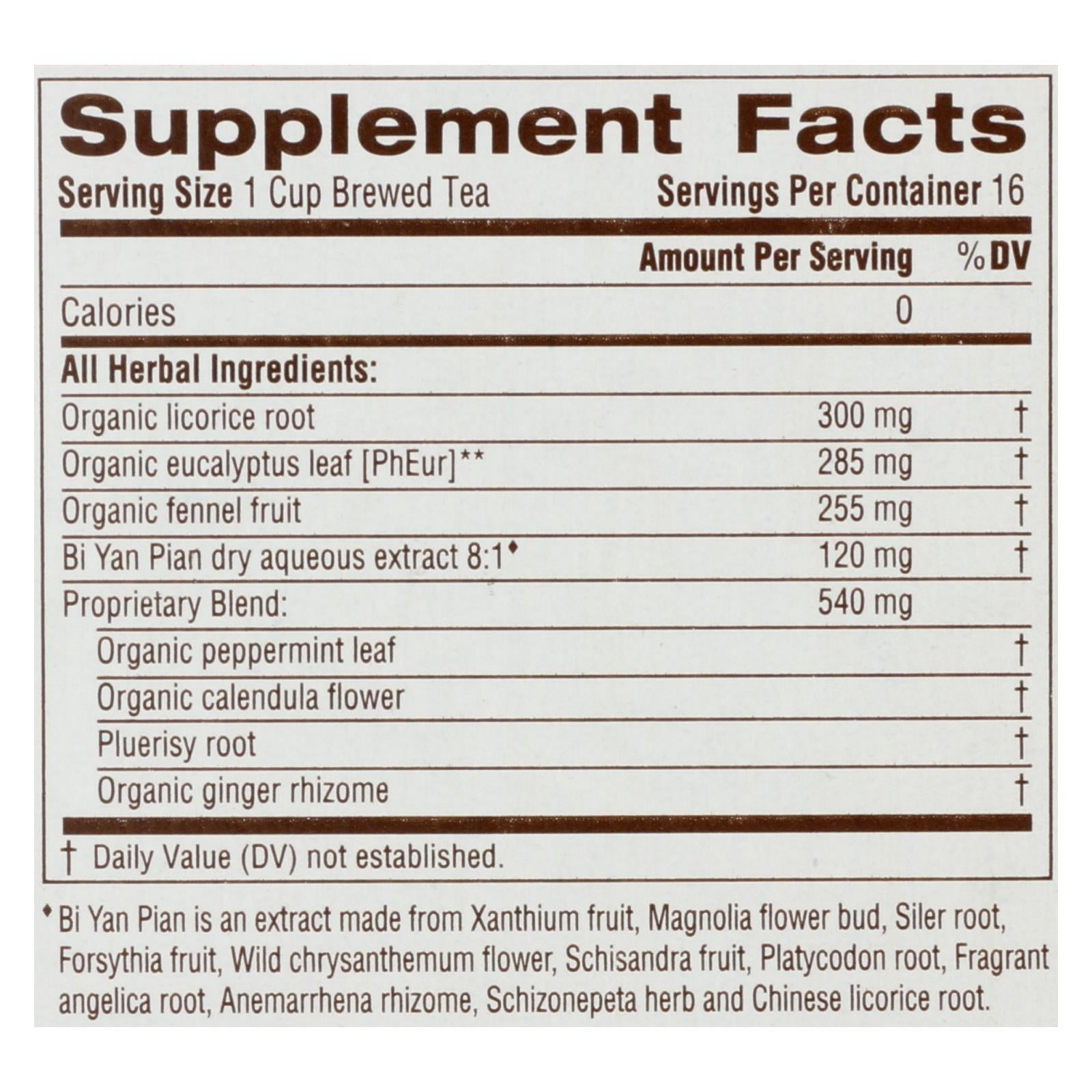 Traditional Medicinals Breathe Easy Herbal Tea (6 x 16-Count)