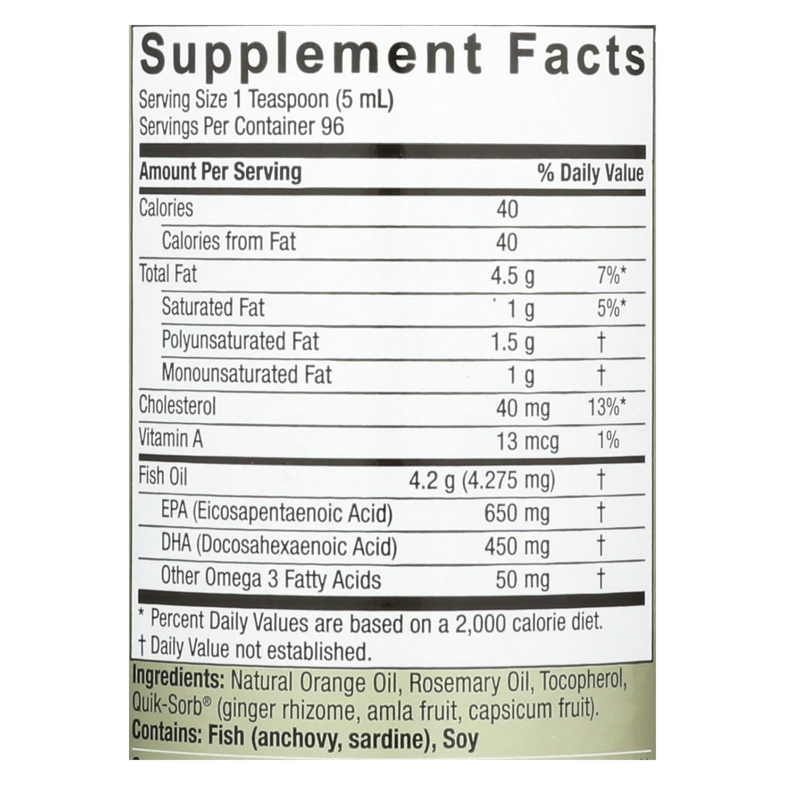 Nature's Answer - Omega-3 Fish Oil, 16 Fl Oz.