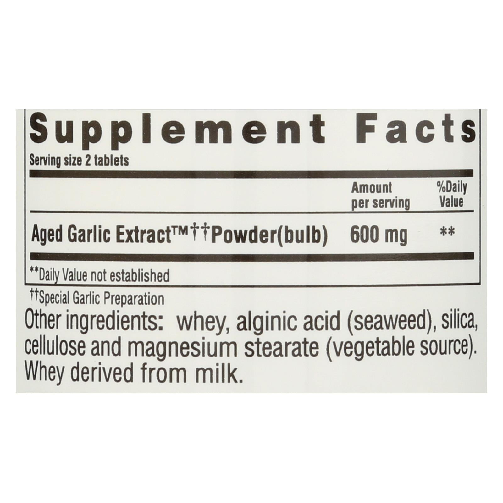 Kyolic Aged Garlic Extract Hi-Po Cardiovascular Original, 100/200 Tablets