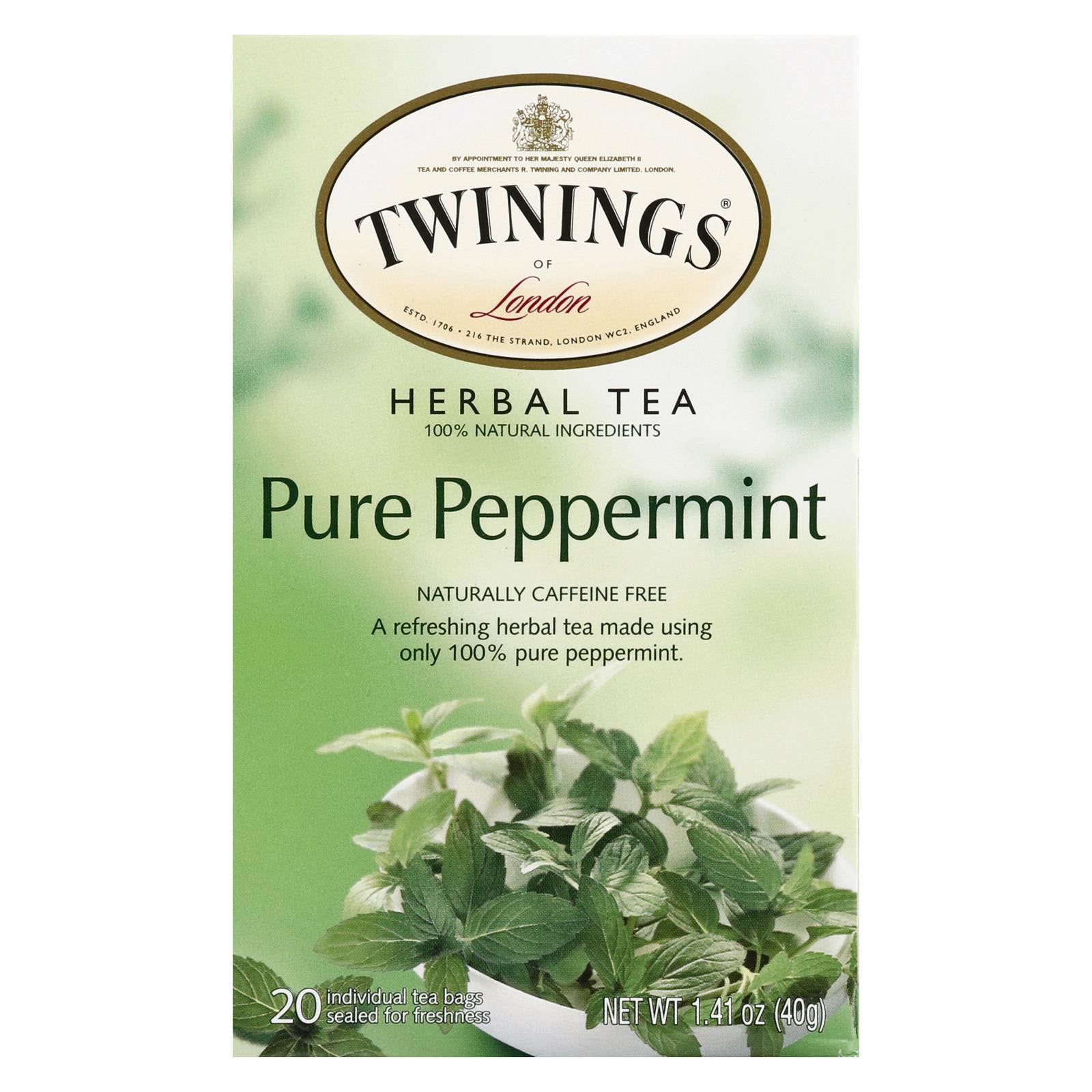 Twinings Jacksons of Piccadilly Pure Peppermint Tea (Pack of 6 - 20 Tea Bags)