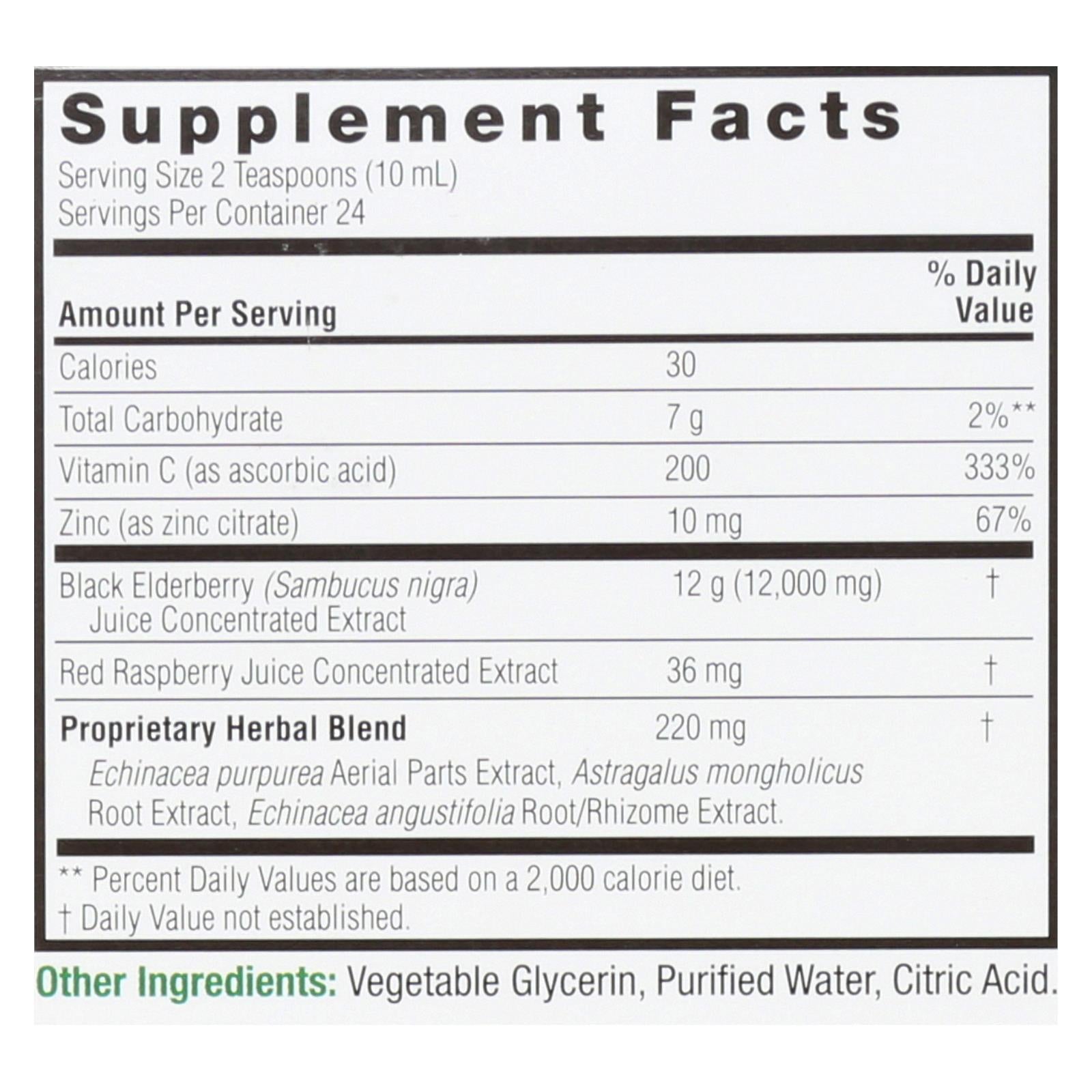 Elderberry Immune Support by Nature's Answer, 8 Fl. Oz.