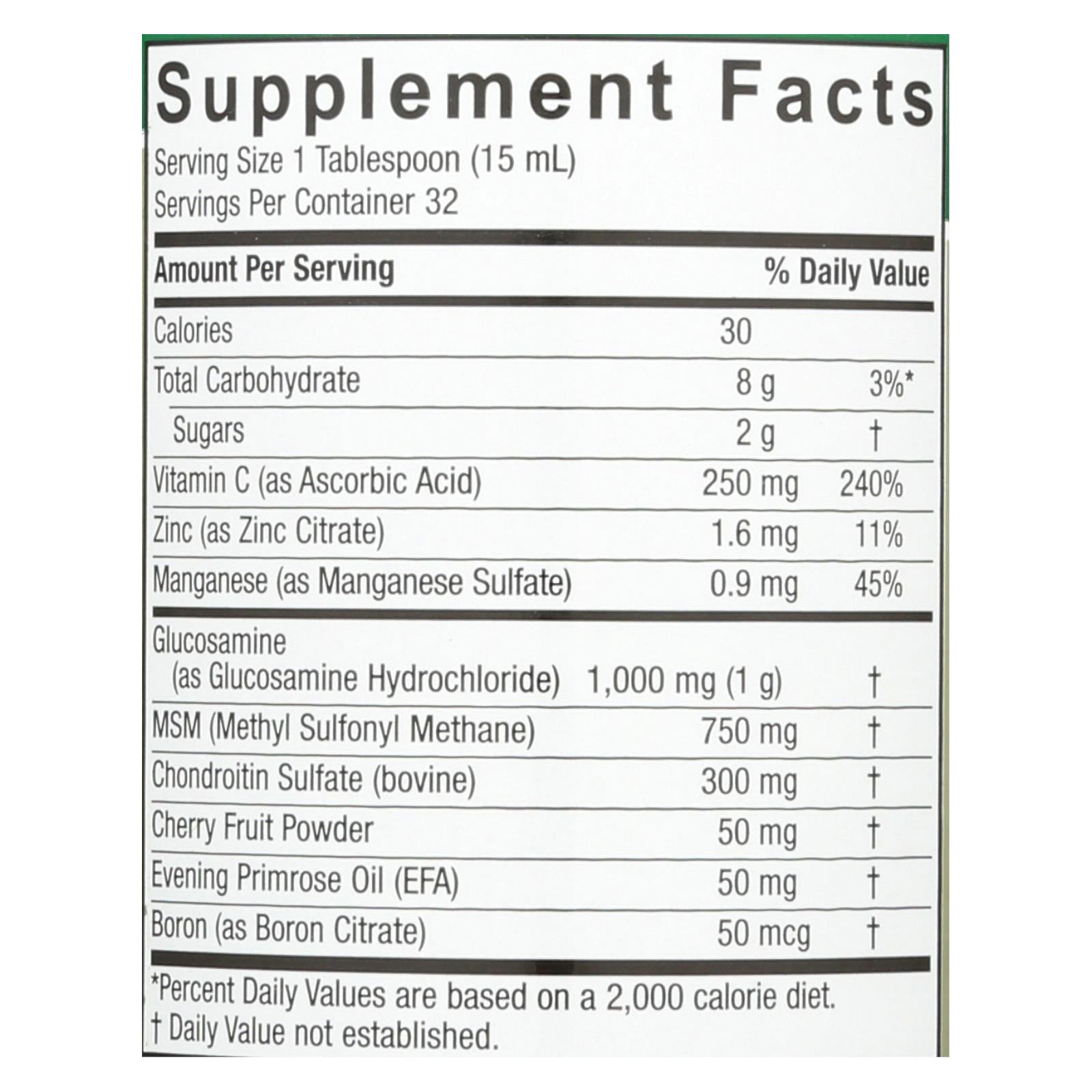 Nature's Answer Glucosamine & Chondroitin with MSM for Joint Relief - 16 oz