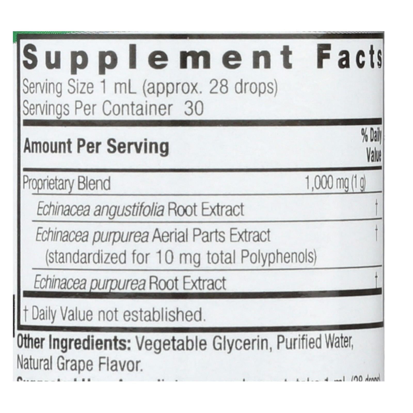 Nature's Answer Af-Echinacea with Grape Extract, 1 Ounce