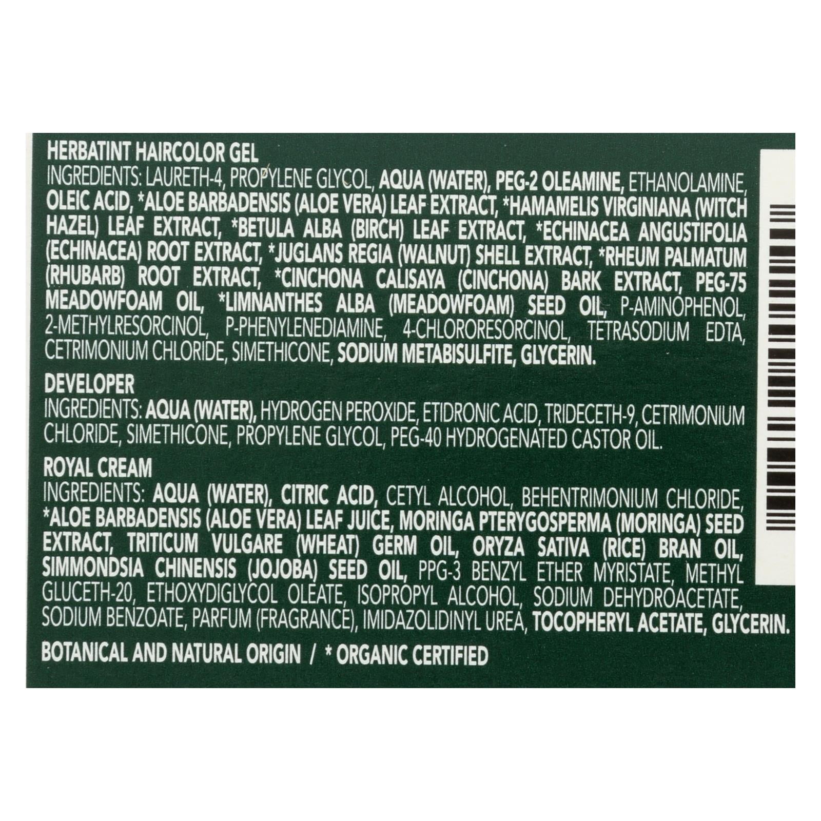 Herbatint Permanent Herbal Haircolor Gel: Vibrant 8D Light Golden Blonde, 135 mL