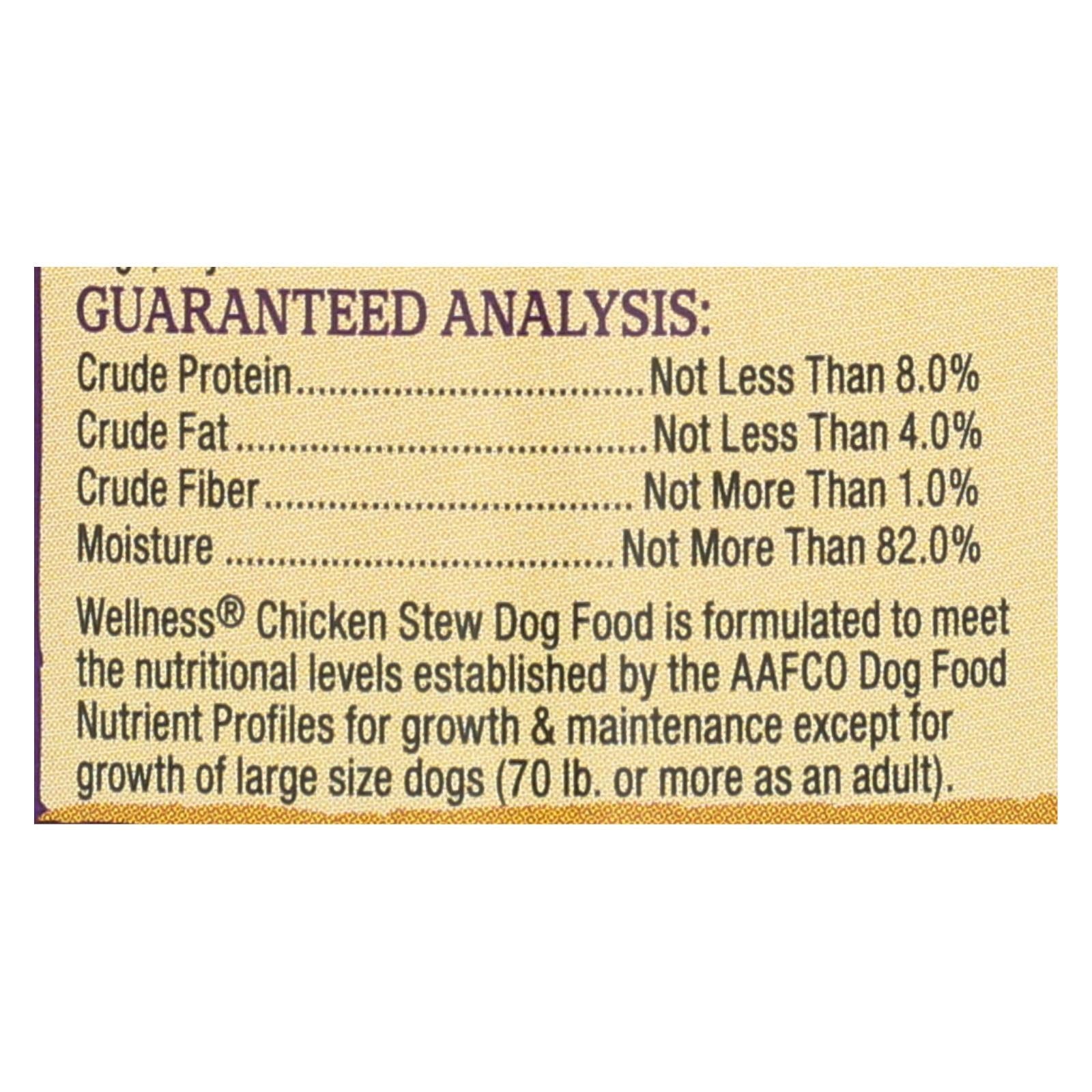 Wellness Pet Products Dog Food - Chicken With Peas And Carrots (Pack of 12) - 12.5 Oz.
