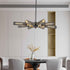34' Modern Industrial Sputnik 8-Light Chandelier