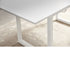 Square Extendable Dining Table With Metal Leg, Modern Space Saving Kitchen Table For Living Room