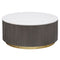 Jason Round White Marble Top Coffee Table Charcoal