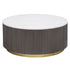 Jason Round White Marble Top Coffee Table Charcoal