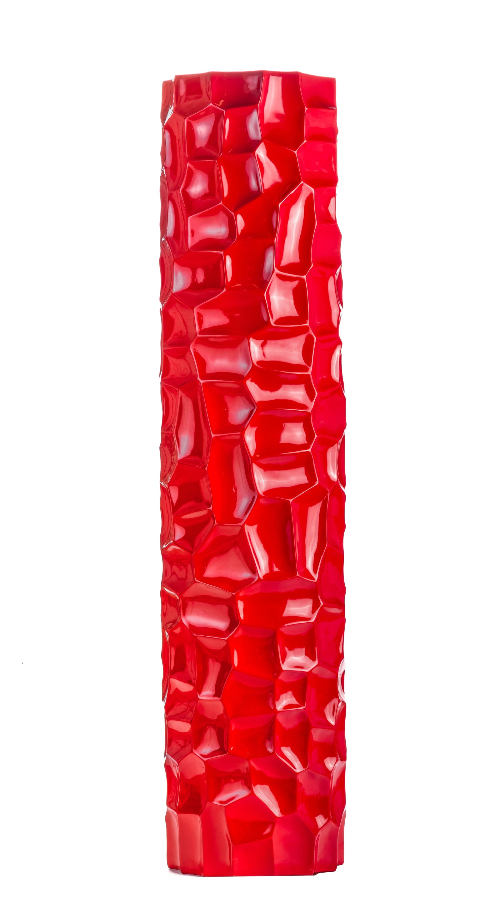 Textured Honeycomb Vase // Red, 52
