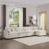 Modern Oversized Modular Cushion Sofa With Ottoman, Low Back, Deep Seating Sofa Set