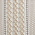 Cotton Printed Curtain Panel with Chenille Stripe and Lining Ivory 50x84