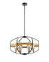 Opia Vintage 8 Light Chandelier // Gold and Black