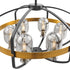 Opia Vintage 8 Light Chandelier // Gold and Black