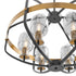 Opia Vintage 8 Light Chandelier // Gold and Black