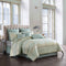 Vesta Gold Satin Circle-Quilted 7-Piece Comforter Set - Gold