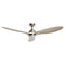 56" Bernardino Indoor Brushed Nickel Downrod Mount Chandelier Ceiling Fan with Light Kit And Remote Control