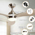 56" Bernardino Indoor Brushed Nickel Downrod Mount Chandelier Ceiling Fan with Light Kit And Remote Control