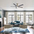 56" Genoa Farmhouse DC Motor Downrod Mount Reversible Ceiling Fan with Lighting and Remote Control