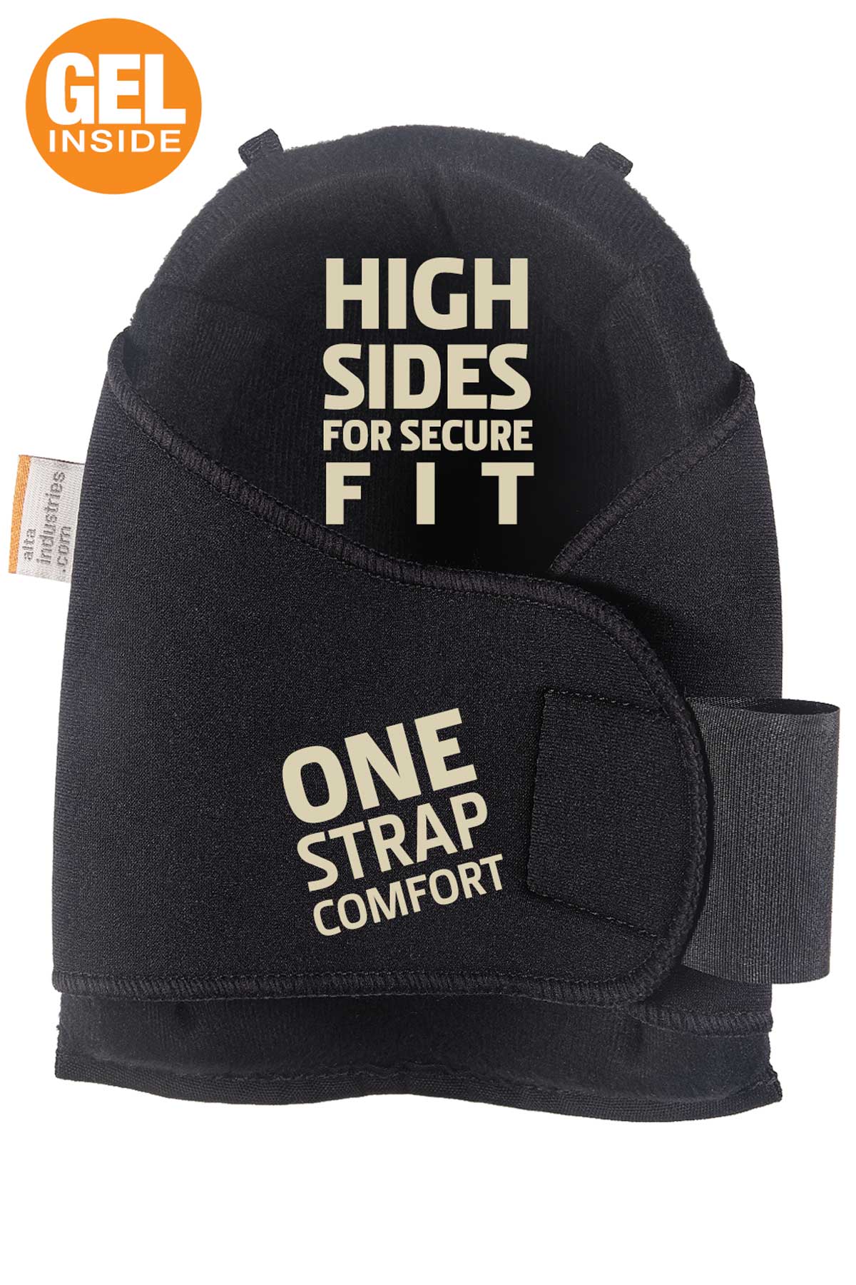 AltaGUARD Hard cap-Neoprene-Black Knee Pads