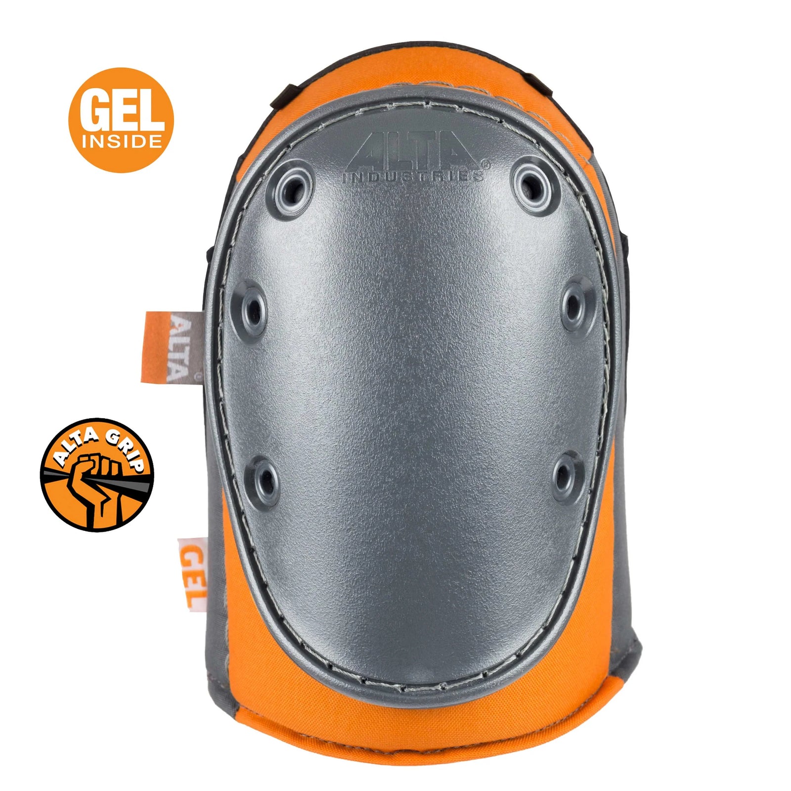 AltaGUARD Hard cap-Neoprene Orange & Gray Knee Pads
