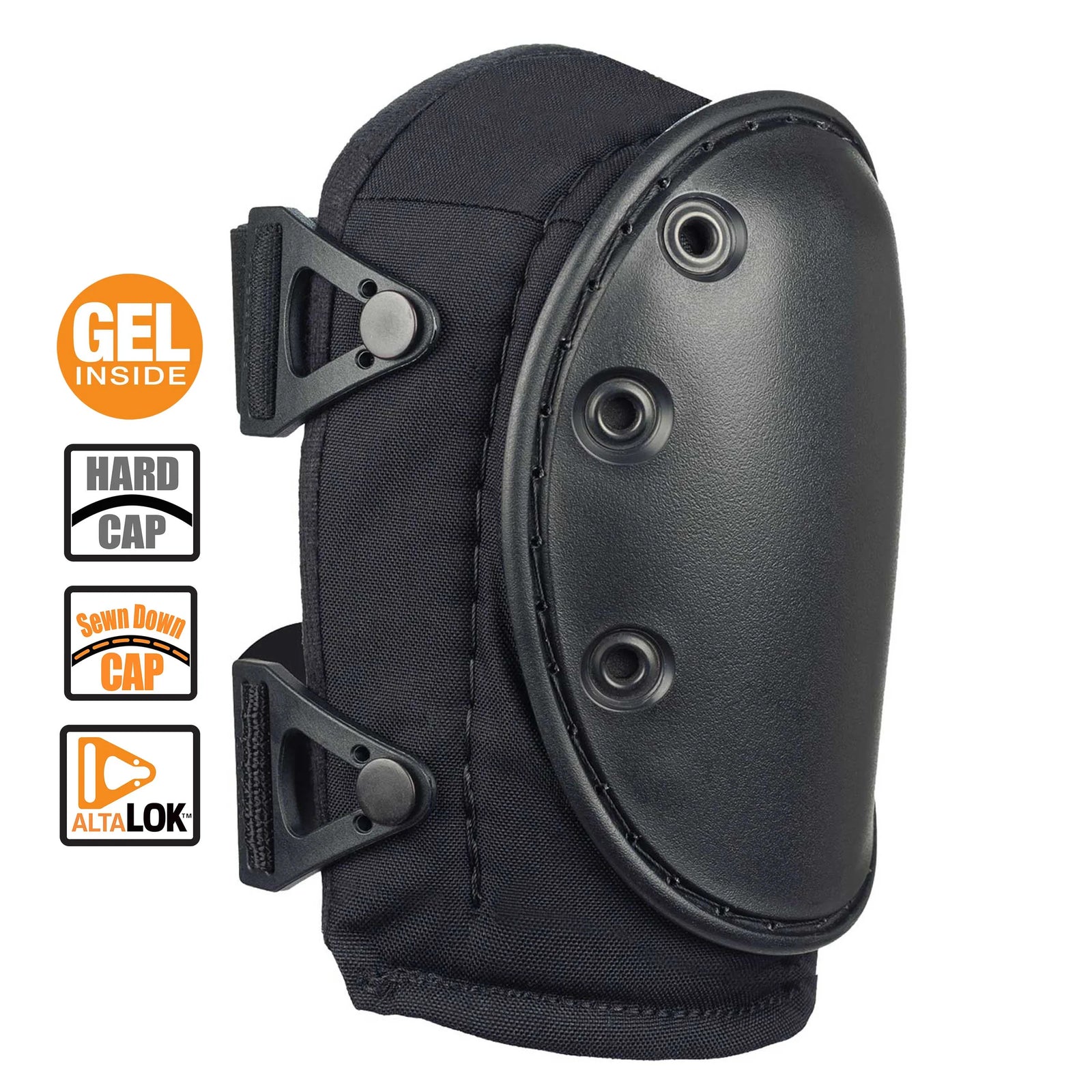 AltaGUARD Hard Cap-AltaLOK Black Knee Pads