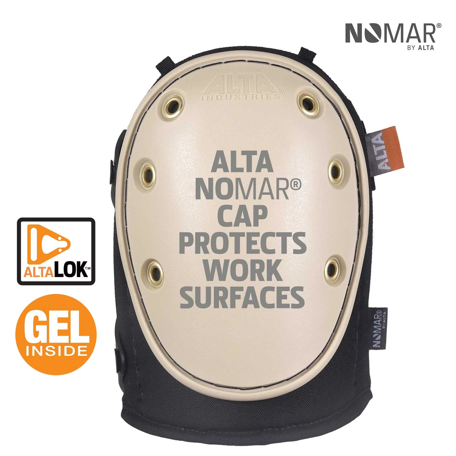 AltaGUARD NOMAR-Non Marring Cap-Black knee Pads