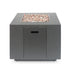 33" Outdoor Iron Square Propane Fire Pit - Brushed Brown