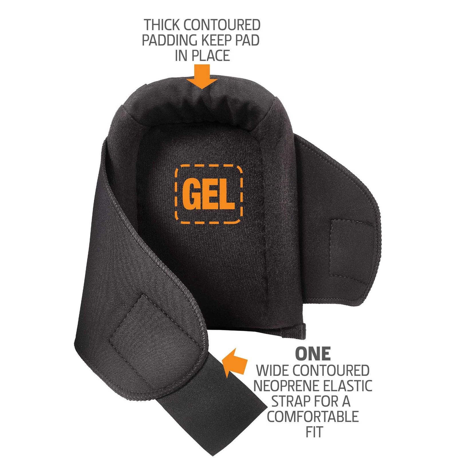 AltaGUARD Leather-One Strap-Gel Knee Pads